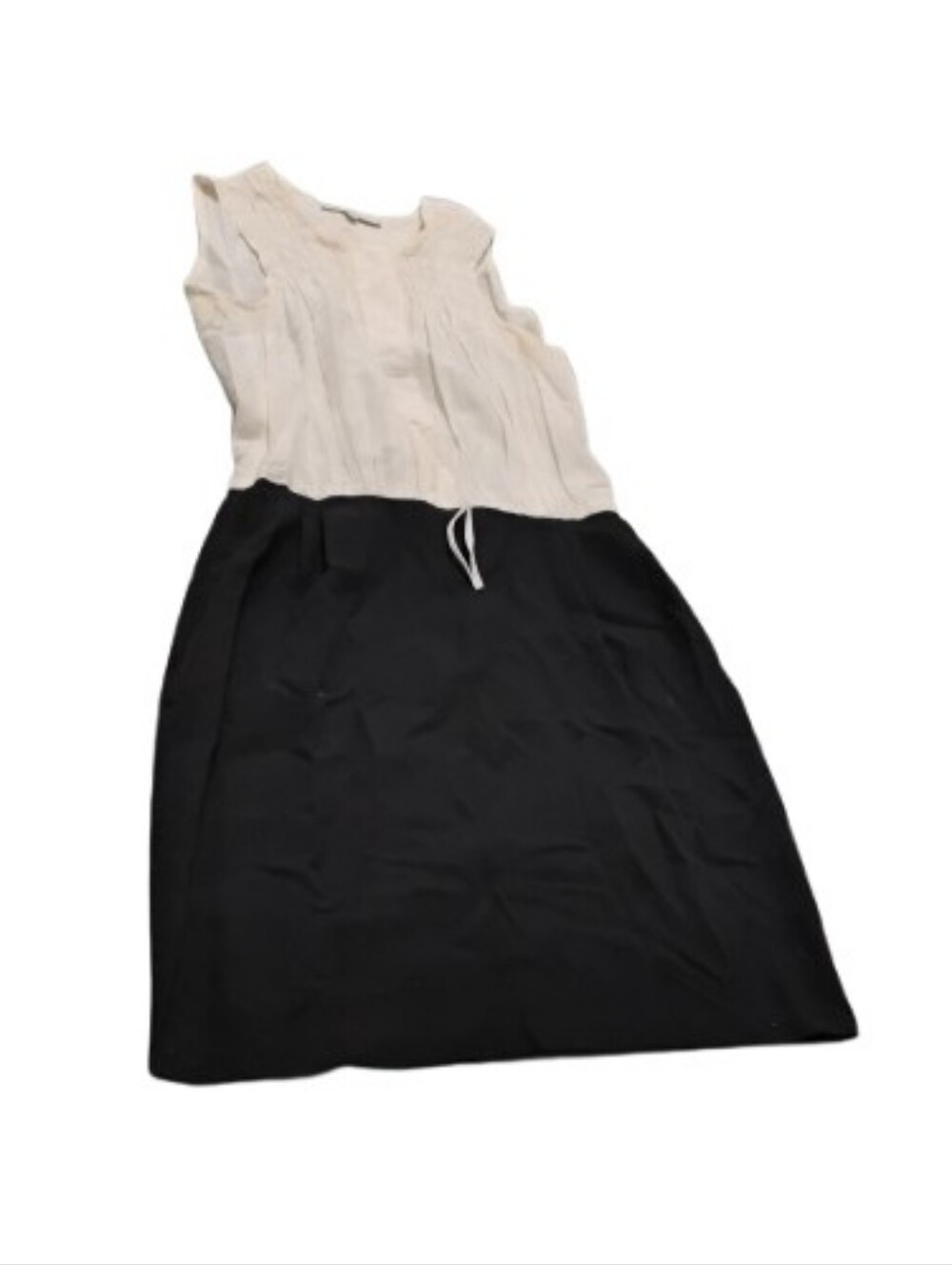 Sandro Women's Sleeveless Tie Front Black And White Dress Sz 2 Sz 6 US